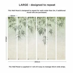 Dunelm Ombre Leaf Mural -Hot Sale rugs Shop 30792513 alt03