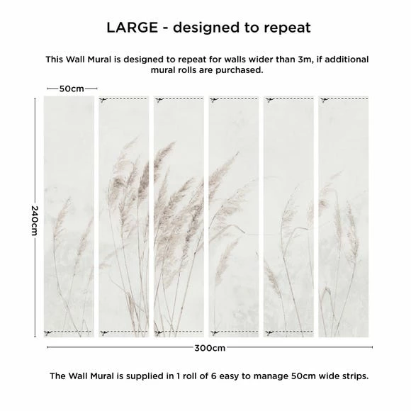 Dunelm Pampas Grass Mural 6 Dunelm Pampas Grass Mural - Image 4