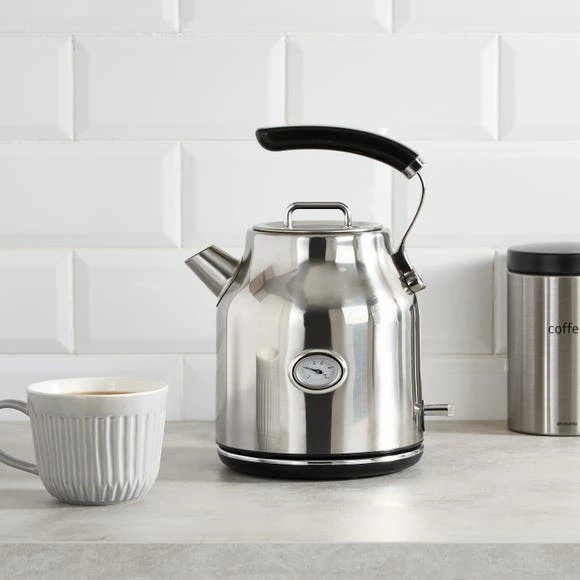 Dunelm Retro Stainless Steel Kettle 1.7L 3 Dunelm Retro Stainless Steel Kettle 1.7L