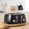 Dunelm Churchgate Matt Black 4 Slice Toaster -Hot Sale rugs Shop 30794949