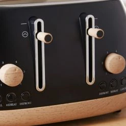 Dunelm Churchgate Matt Black 4 Slice Toaster -Hot Sale rugs Shop 30794949 alt01