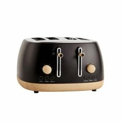 Dunelm Churchgate Matt Black 4 Slice Toaster -Hot Sale rugs Shop 30794949 alt03