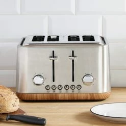 Hot Sale rugs Shop 14 Dunelm Porary Brushed Stainless Steel 4 Slice Toaster