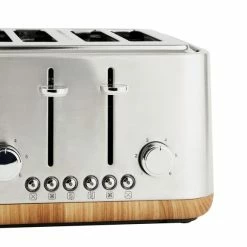 Dunelm Porary Brushed Stainless Steel 4 Slice Toaster -Hot Sale rugs Shop 30794951 alt02