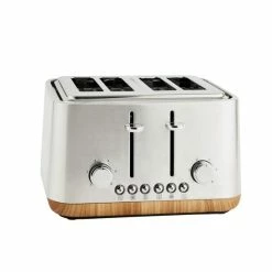 Dunelm Porary Brushed Stainless Steel 4 Slice Toaster -Hot Sale rugs Shop 30794951 alt03
