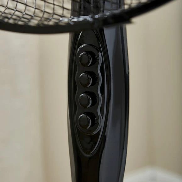 Dunelm 16inch Black Pedestal Fan 4 Dunelm 16inch Black Pedestal Fan - Image 2