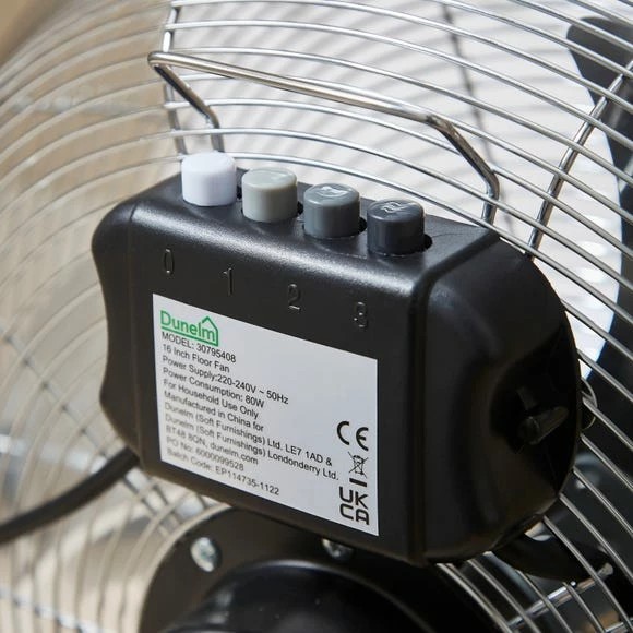 Dunelm 16inch Black Pedestal Fan 5 Dunelm 16inch Black Pedestal Fan - Image 3