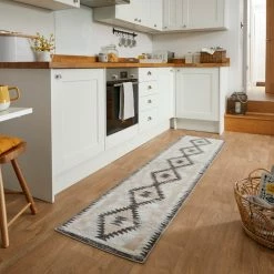 Dunelm PractiRug Millie Washable Aztec Runner