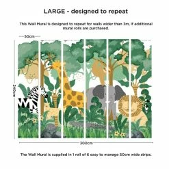 Dunelm Animal Safari Large Mural -Hot Sale rugs Shop 30796941 alt02