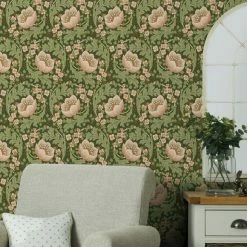 Dunelm Arts Crafts Floral Multi Wallpaper -Hot Sale rugs Shop 30796946 alt04