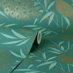 Dunelm Luxe Peacock Wallpaper 7 Dunelm Luxe Peacock Wallpaper -Hot Sale rugs Shop 30800679 alt02