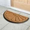 Dunelm Scroll Half Moon Rubber And Coir Doormat -Hot Sale rugs Shop 30814142