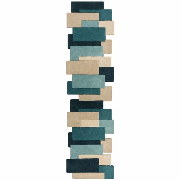 Flair Abstract Collage Wool Runner 4 Flair Abstract Collage Wool Runner - Image 2