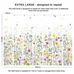 Dunelm Spring Flowers Multicoloured Mural -Hot Sale rugs Shop 30818425 alt03