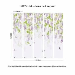 Dunelm Whispering Wisteria Lavender Mural -Hot Sale rugs Shop 30818444 alt03