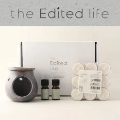 The Edited Life Bergamot & Eucalyptus Oil Burner Set